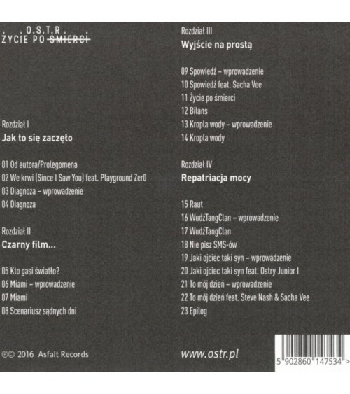 O.S.T.R. - ŻYCIE PO ŚMIERCI CD (JEWEL BOX)